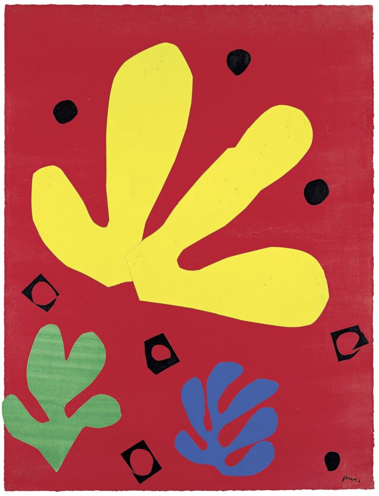 Henri Matisse, “Vegetal Elements,” 1947, gouache cutout on paper mounted on canvas, Museum Berggruen, Neue Nationalgalerie, Berlin.