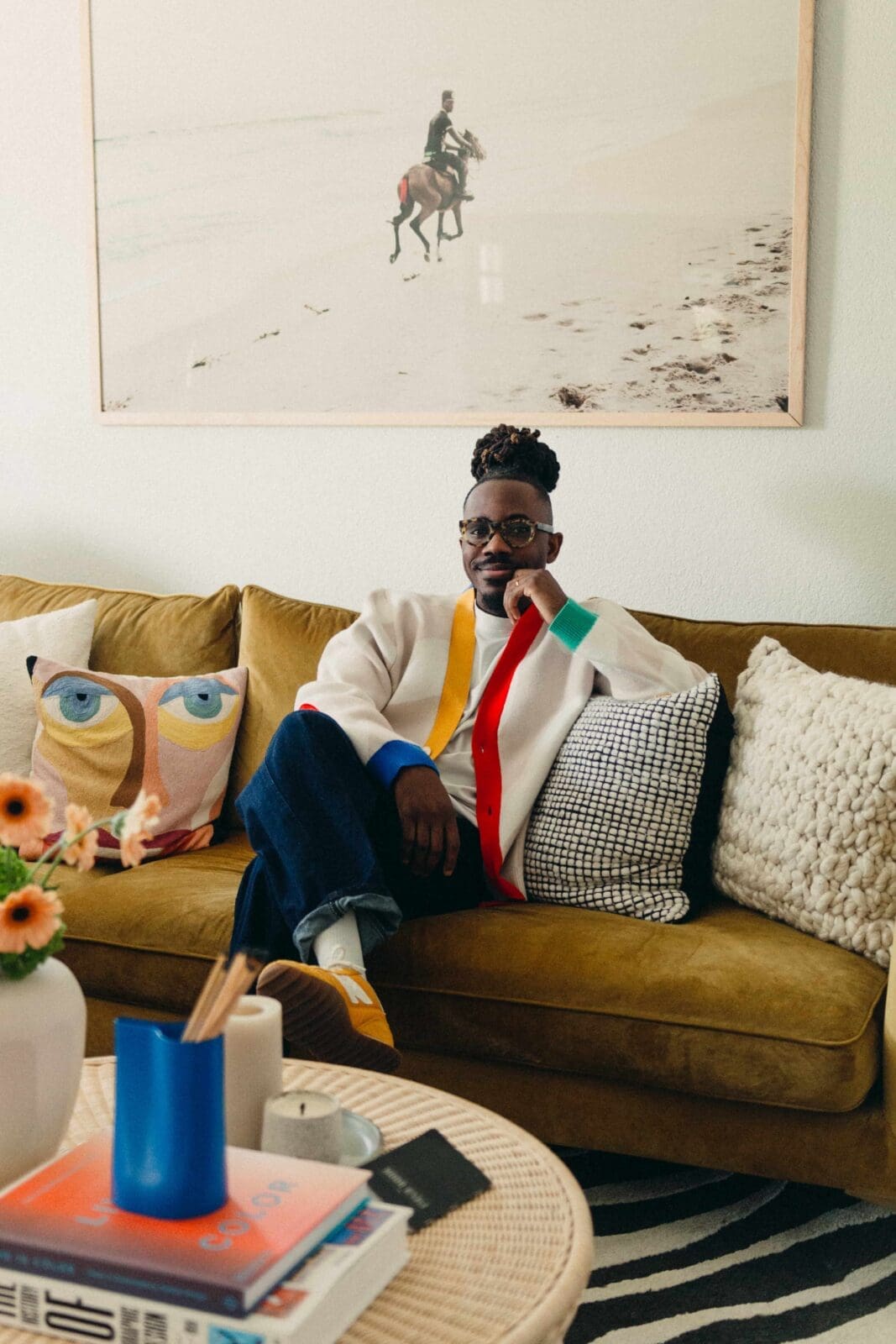 Artist Temi Coker at home in Oak Cliff (Photo by James Kung)