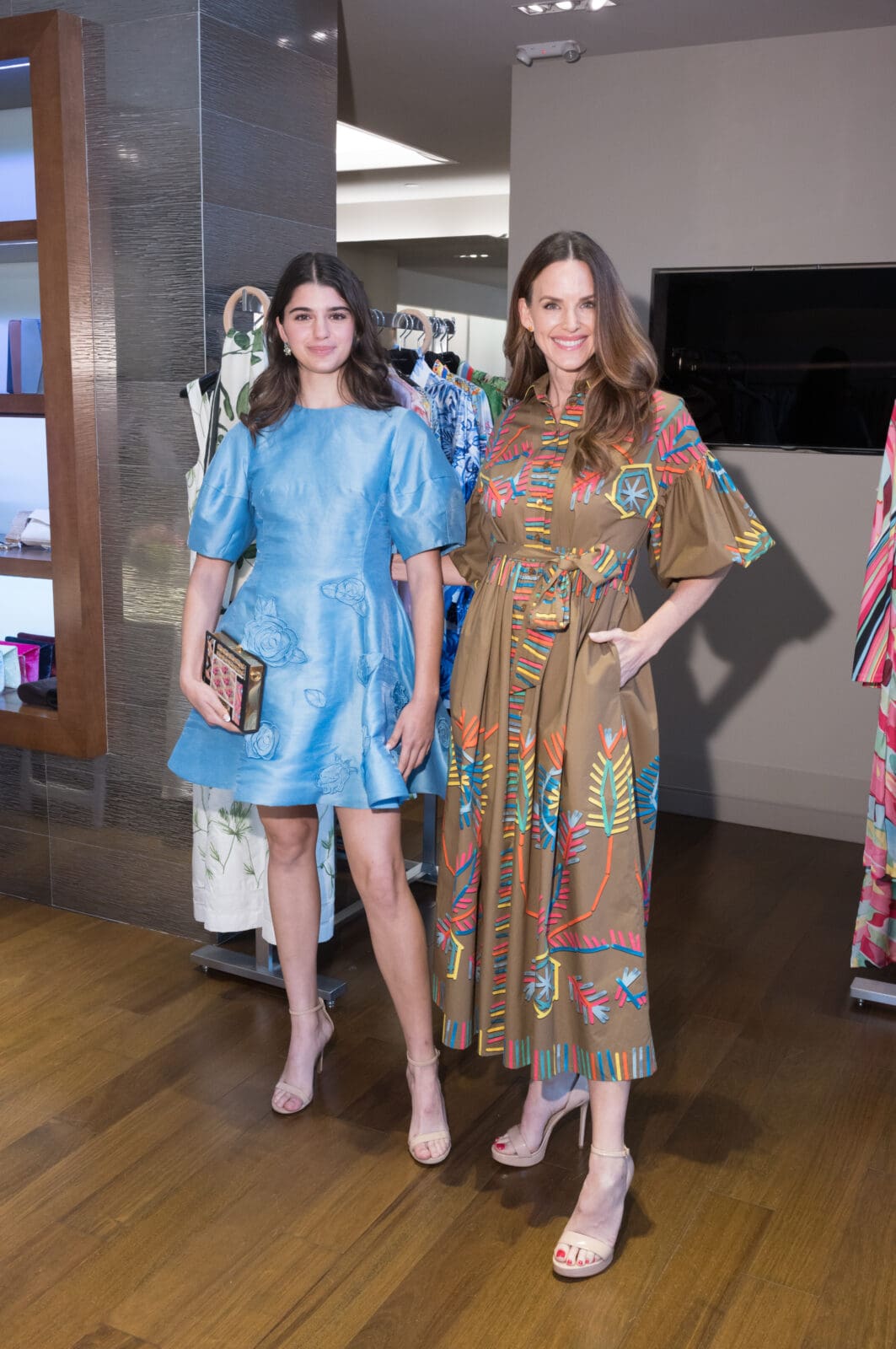 Mother/daughter models Emi Ganchev, left, and Diana Hare at the Elizabeth Anthony 'Mother, Daughter, Sister, Friend' luncheon (Photo by Daniel Ortiz)