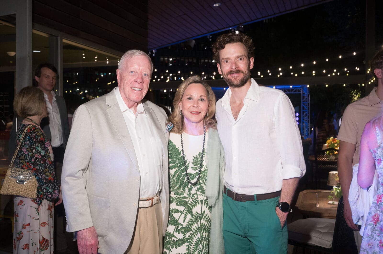 Rich & Nancy Kinder, Andrew Abendshein at Discovery Green Conservancy's 'A Night of Discovery' 