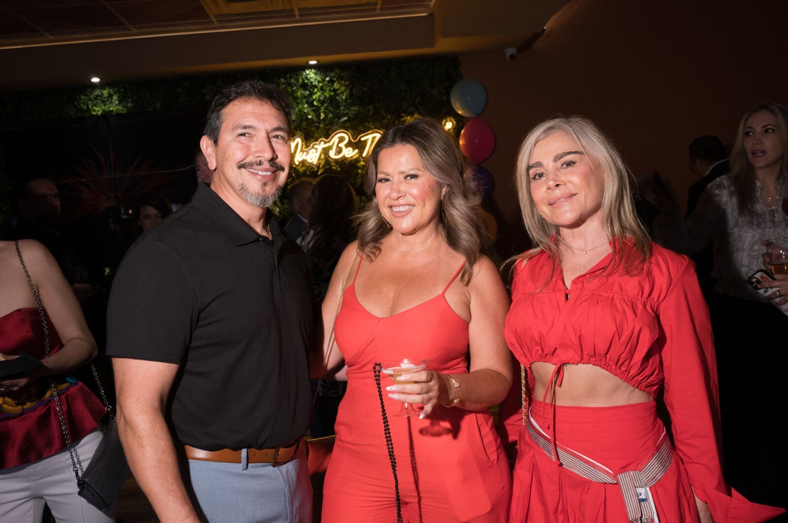 Arturo Hernandez, Nary Sanchez, Pili Gonzalez at the Exilio opening party (Photo by Daniel Ortiz)
