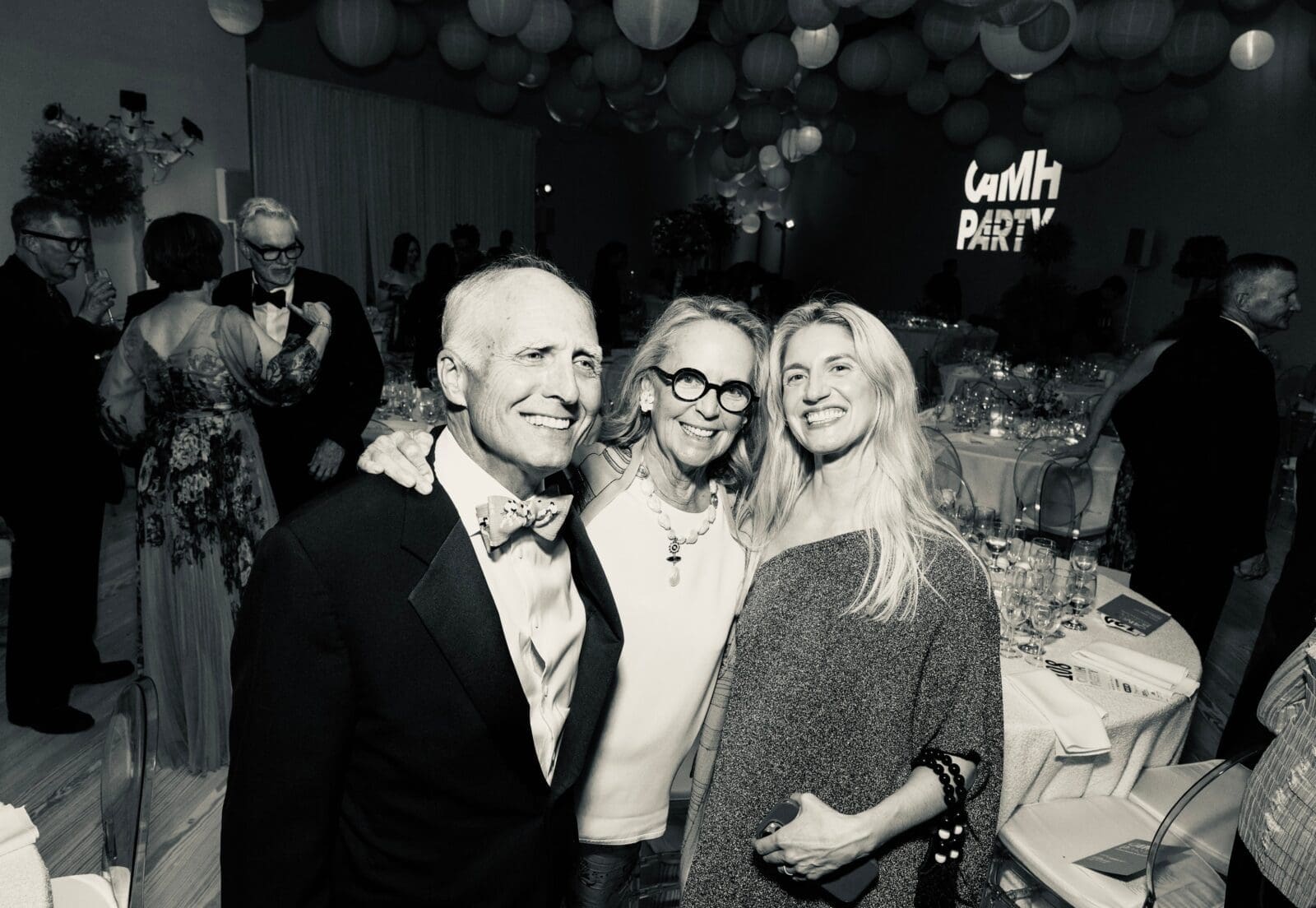 Cindy & David Fitch, Chris Goins-Pazda at CAMH Party: 2026 Annual Benefit and Art Auction (Photo by Jenny Antill Clifton)