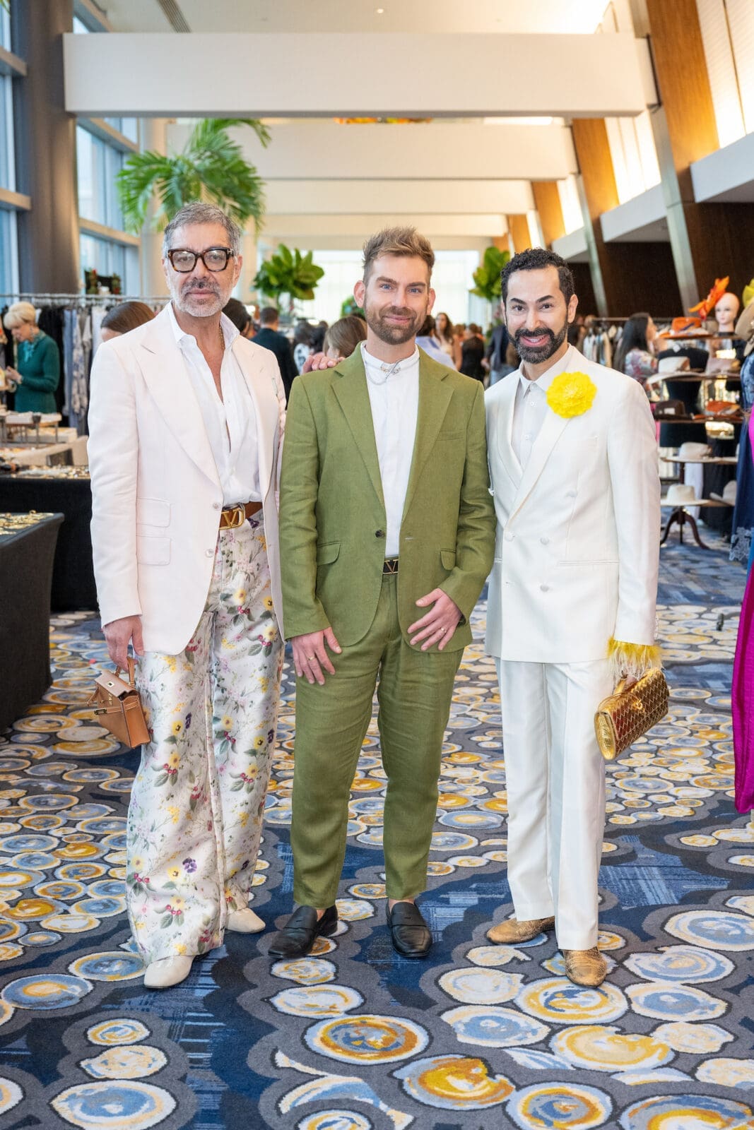 Ceron, Taylor Hudgins, Fady Armanious at the Latin Women's Initiative 'Viva la Moda' event (Photo by Jacob Power)