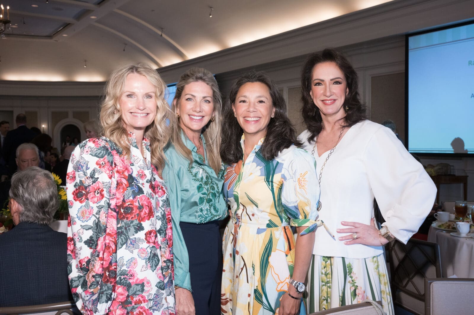 Cindy Bendy, Anne Carl, Tracy Hale, Alicia Smith at CanCare's 'Hope Survivorship' luncheon (Photo by Daniel Ortiz)