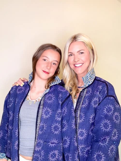 SaPeyKa's hand-sewn, reversible jackets are made from repurposed blankets sourced from India. (Courtesy)
