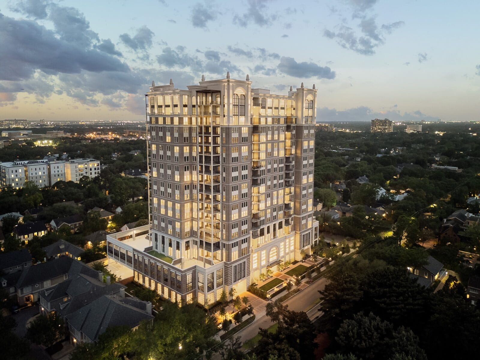 Residences in 20-story The Langley at 1717 Bissonnet lease from $9,480 a month.