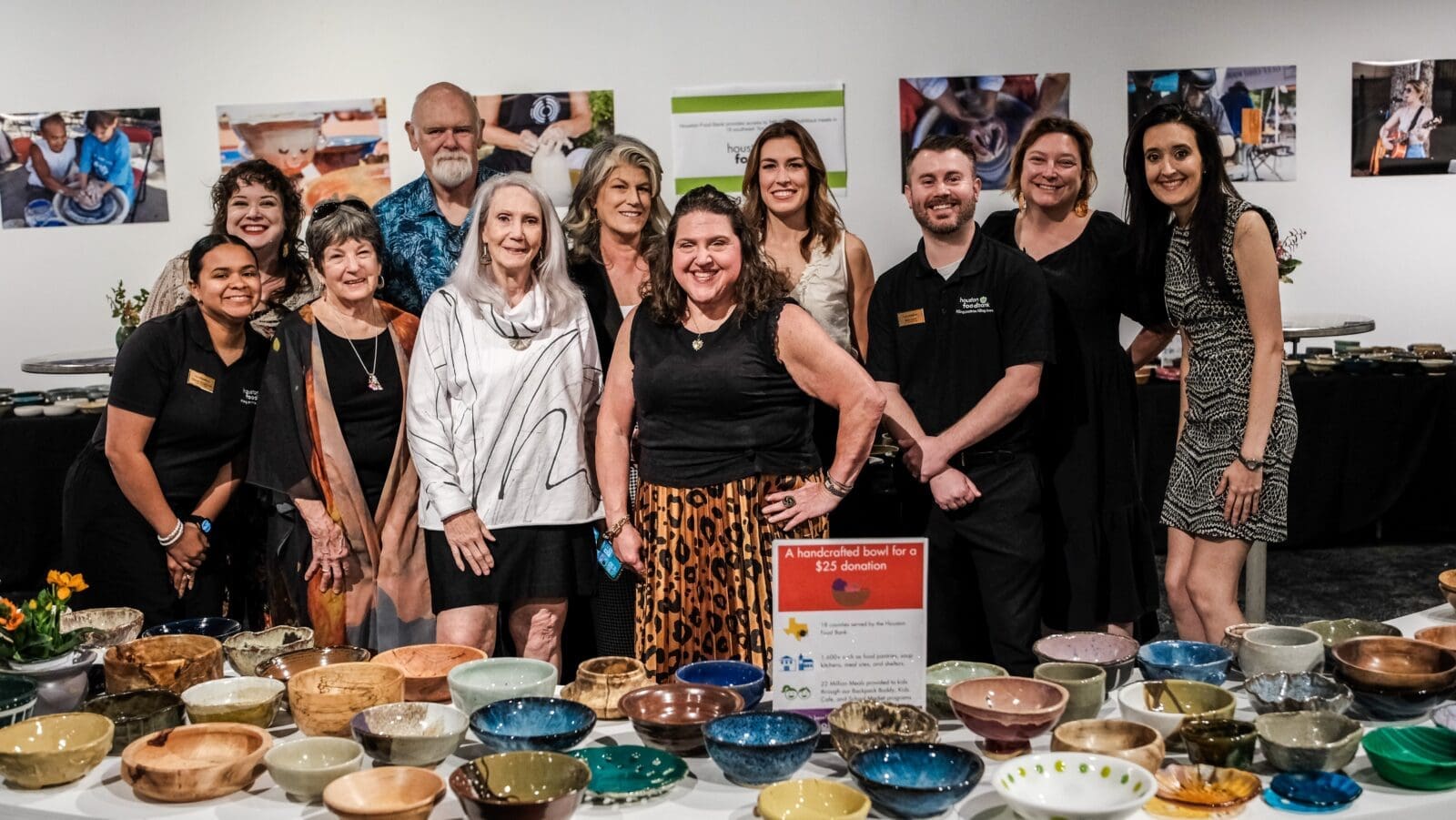 The Empty Bowls Houston committee celebrates 20 years of mobilizing Houston’s artistic community in the fight against hunger. (Photo courtesy Empty Bowls Houston)