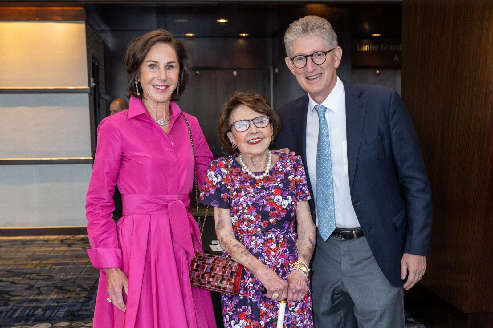 Heidi Gerger, Cyvia Wolff, David Gerger at the Holocaust Museum Houston  Lyndon Baines Johnson Moral Courage Award Dinner (Photo by Jacob Power)