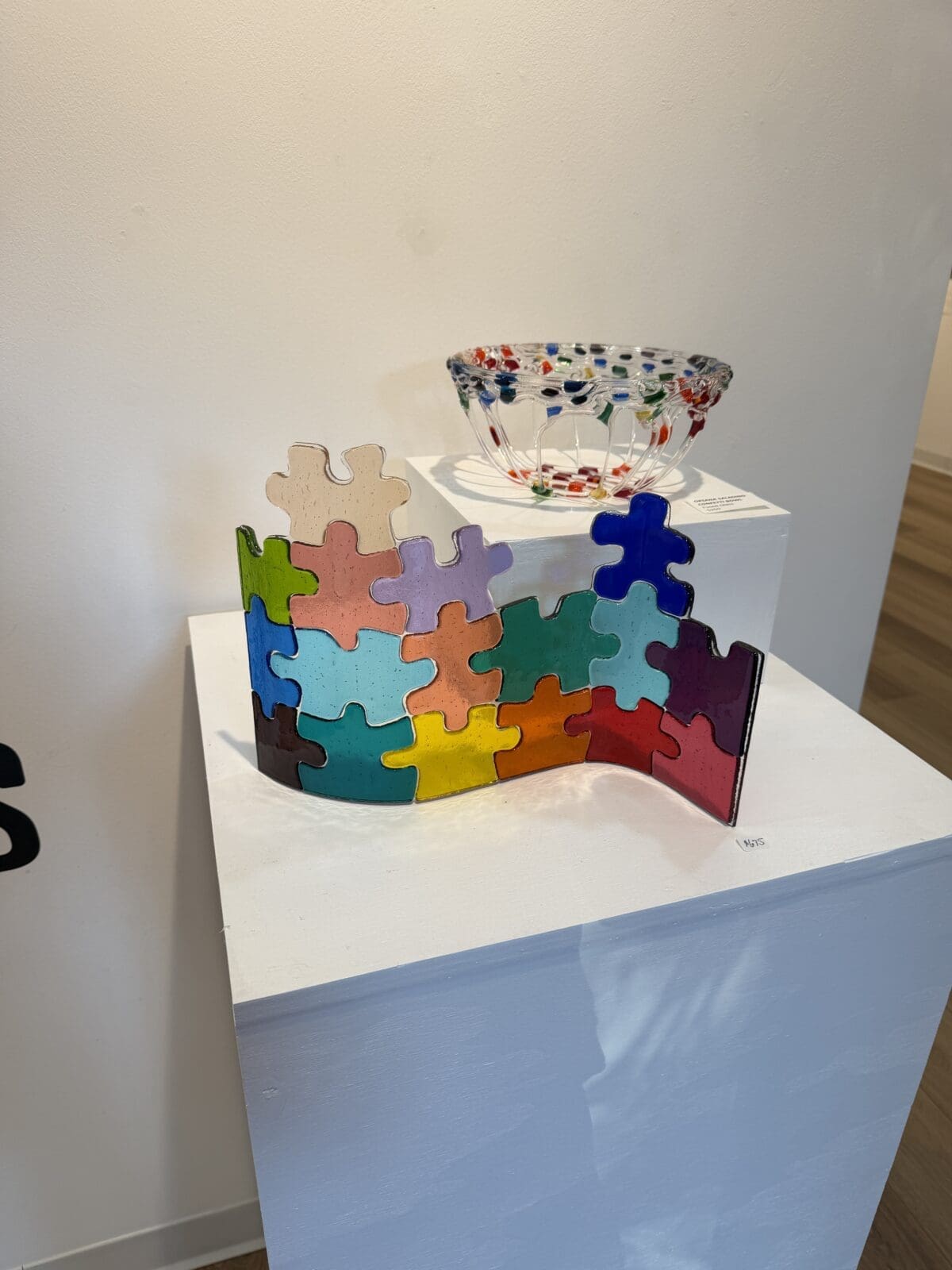 One of the glass works featured in "Thresholds" at Ardest Gallery. (Photo by Laura Landsbaum)