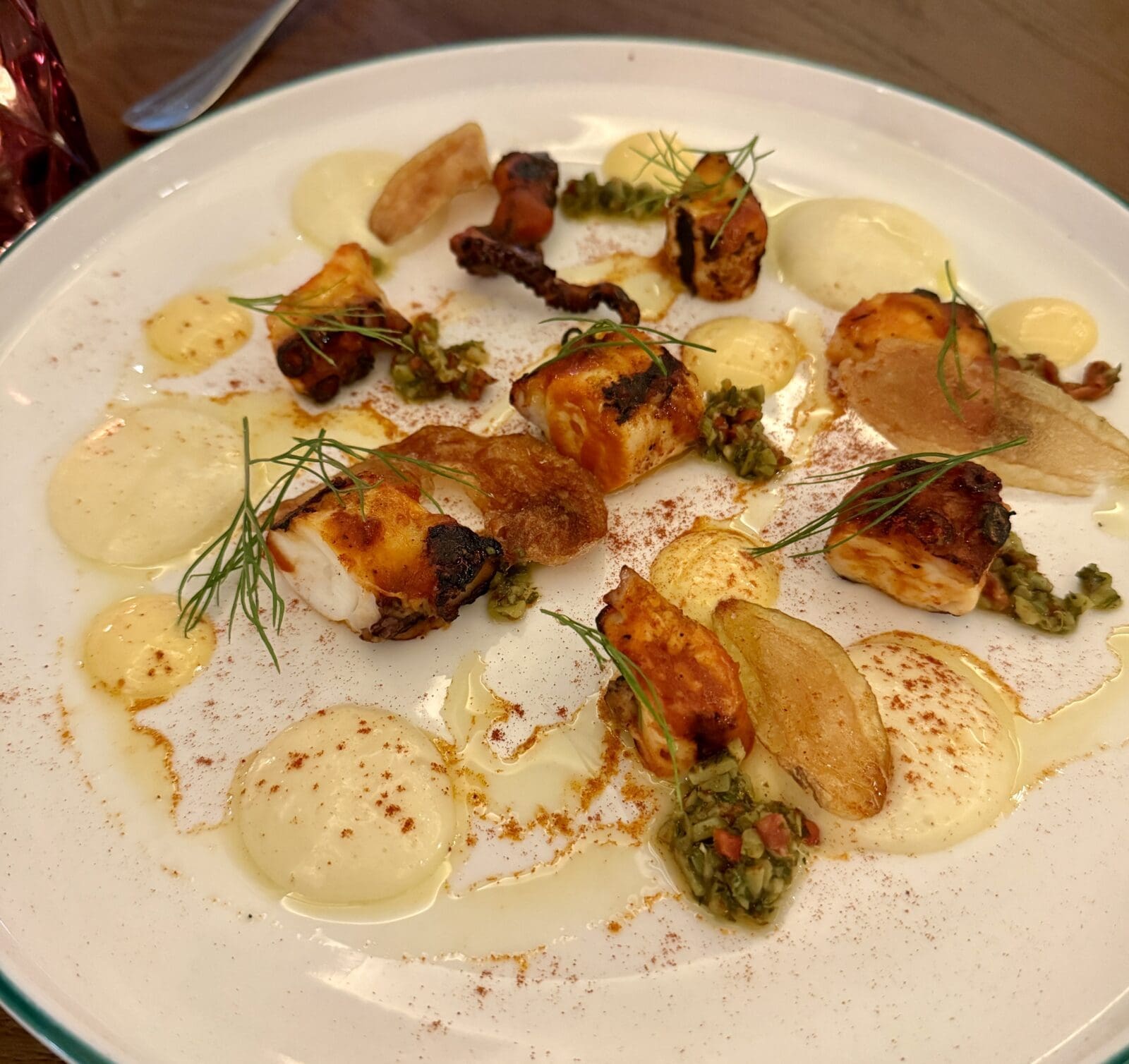 The Spanish Octopus "A La Brava" is a must-order on Maroma's menu. (Photo by Megan Ziots)