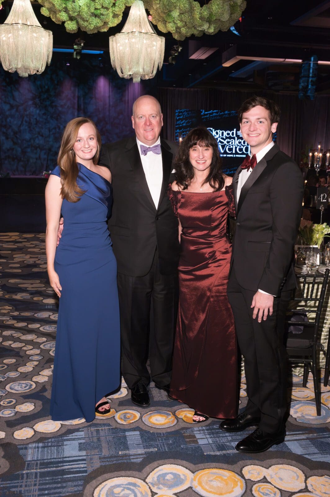 Kendall King, John King, Julie King, Jackson King at the Memorial Hermann 'Signed, Sealed, Delivered' gala (Photo by Daniel Ortiz)