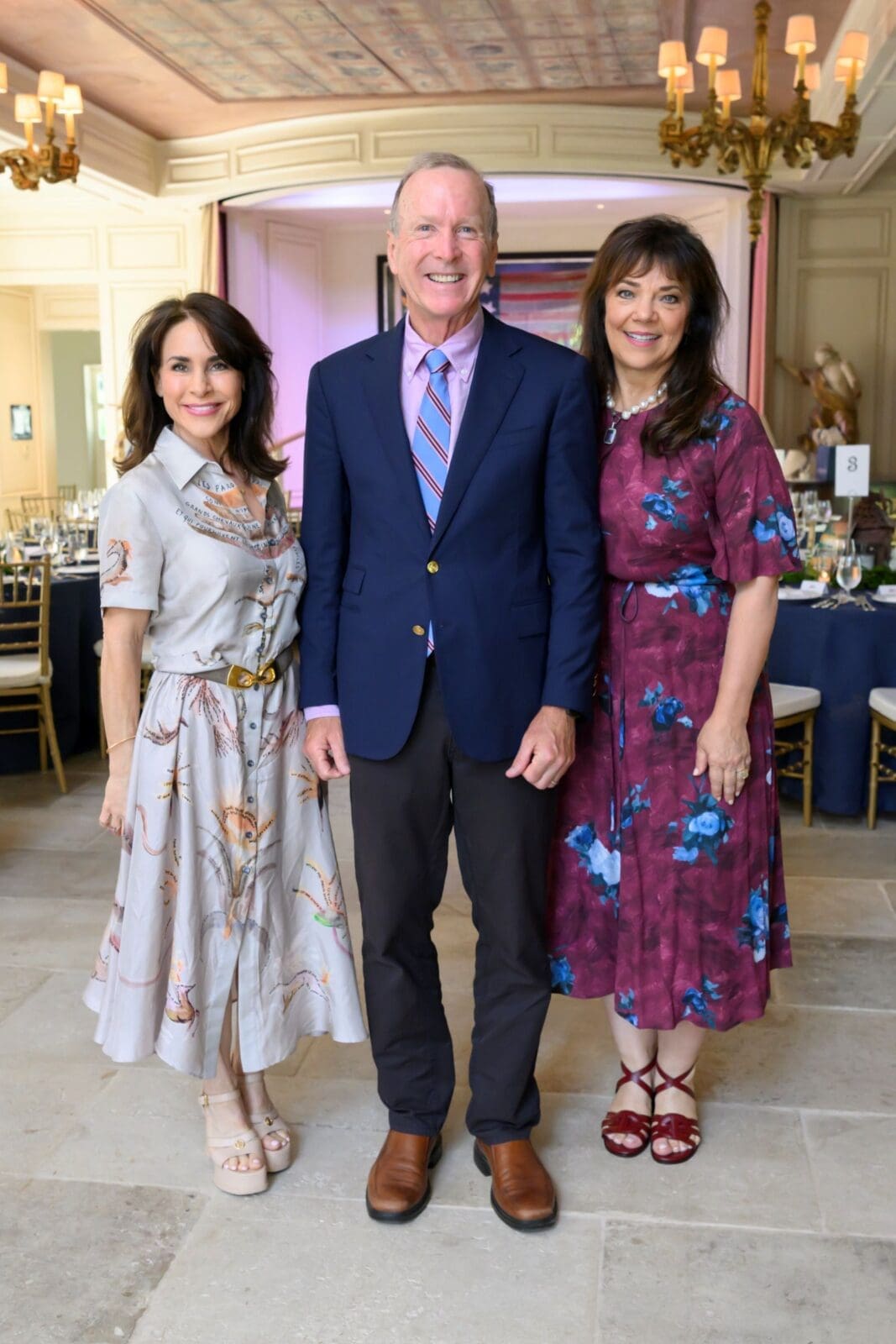 Maria & Neil Bush, host Terri Havens at the luncheon preceding at the Celebration of Reading (Photo by Michelle Watson) 