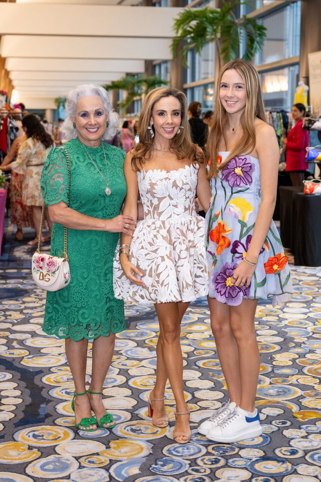 Maria Vival, Maria Morales, Victoria Morales at the Latin Women's Initiative 'Viva la Moda' event (Photo by Jacob Power)