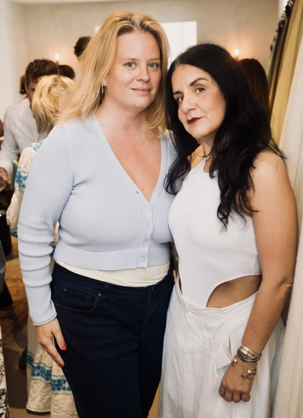 Mary Clarkson, Michelle Aviña at the Matt Camron Rugs celebration of its partnership with Rose Uniacke