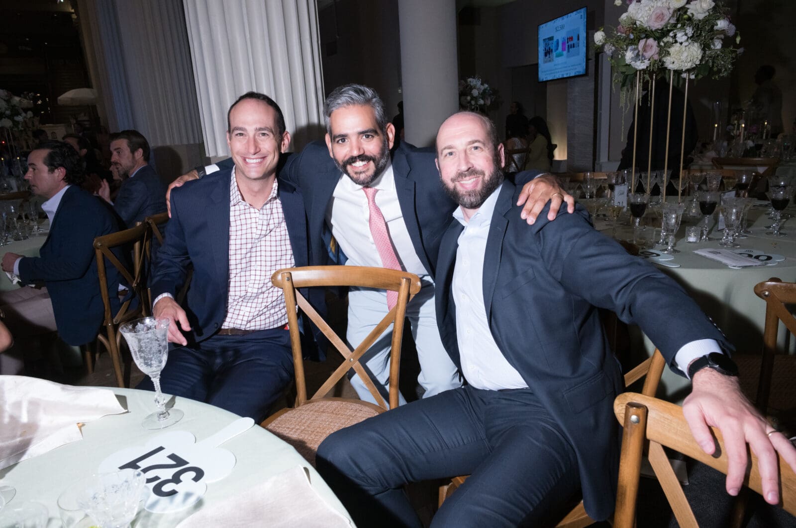 Michael Raider, Deyvis Salazar, Morgan Lunt at Houston Classical Charter School's Foundational Dinner (Photo by Daniel Ortiz)