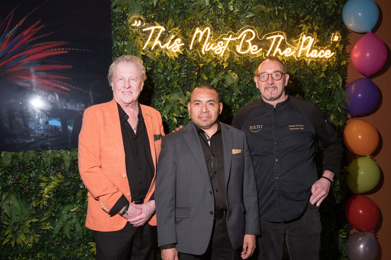 Tommy Nally, Pedro Teyuca, Chef Renato De Pirro celebrate the opening of Exilio Latin Flair (Photo by Daniel Ortiz)