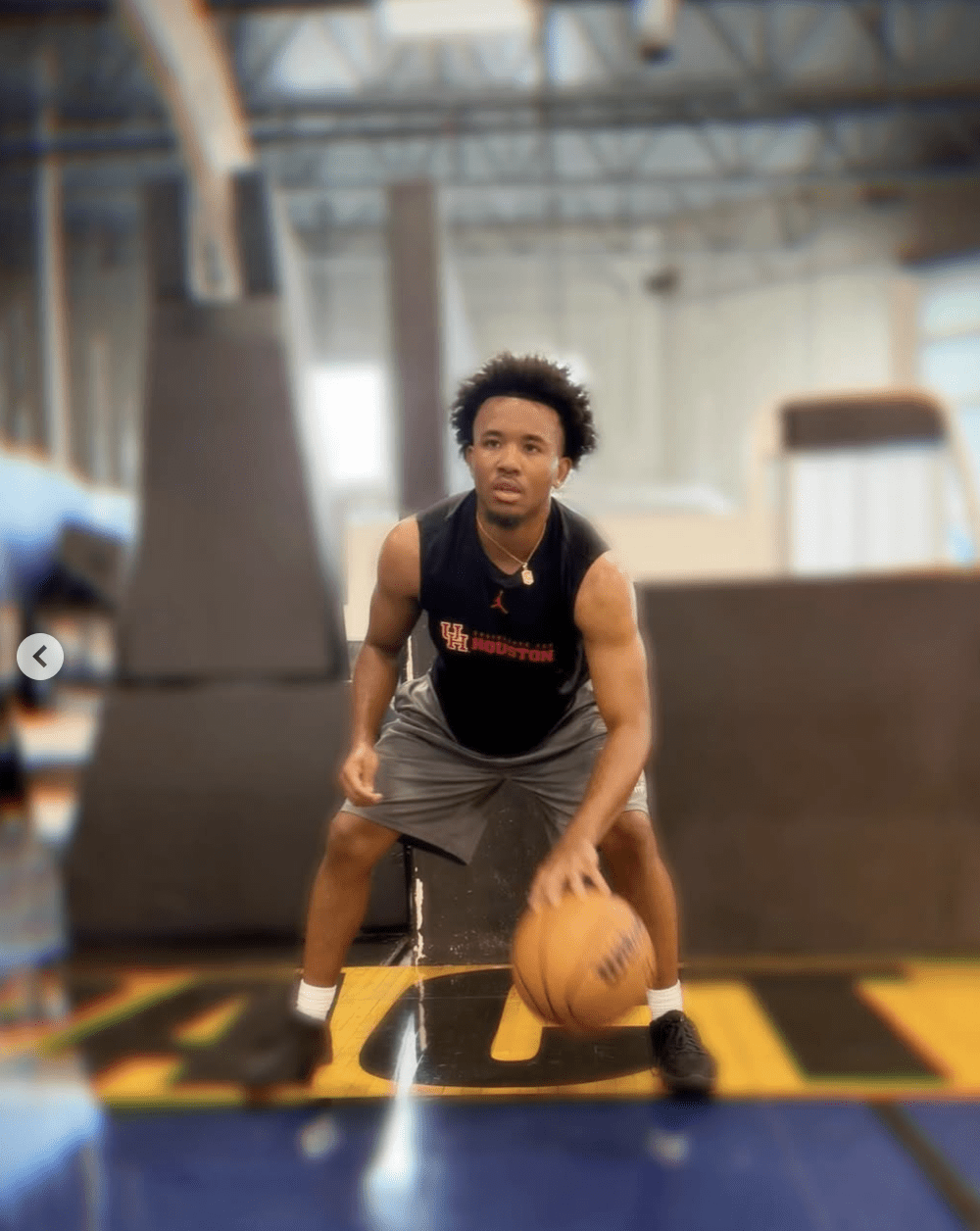 Tyus Thomas isn't a big guard, but Kelvin Sampson's University of Houston program is betting his heart is. (@tyusth0mas_)