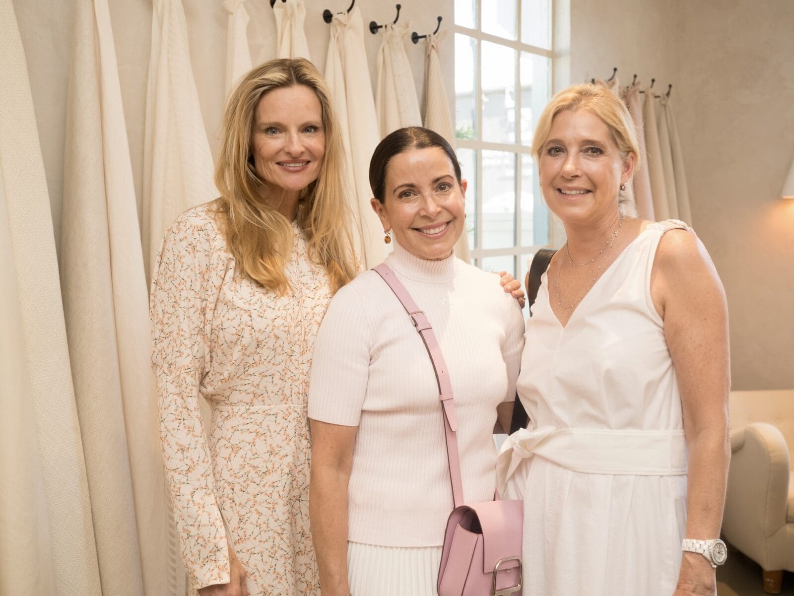 Sheri Bailey, Anita Gaylor, Jennifer Ducote at the Matt Camron Rugs celebration of its partnership with Rose Uniacke (Photo by Daniel Ortiz)