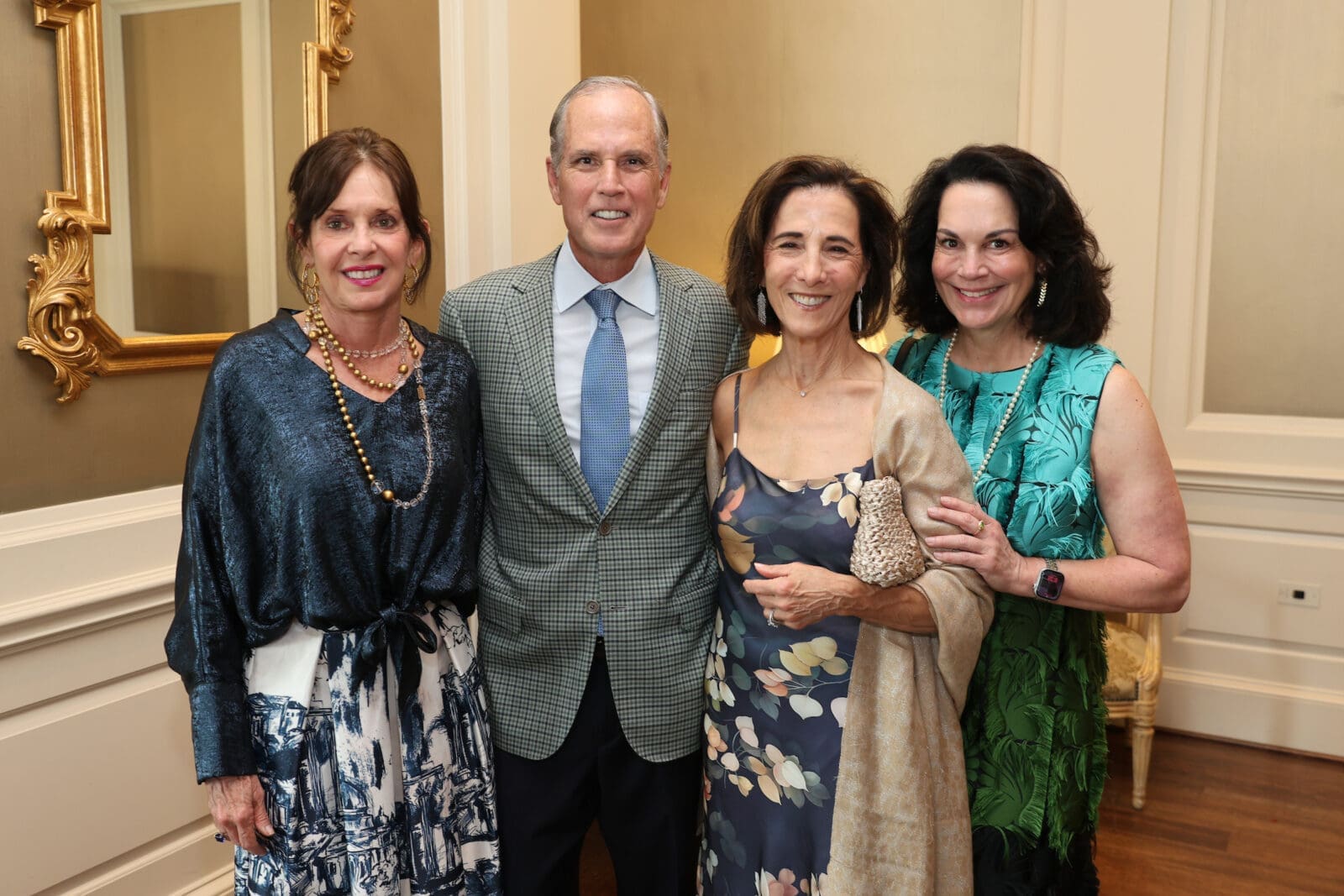 Susan and Steve Solcher, Jan Bres, Poppi Massey at the Broach Foundation dinner (Photo by Priscilla Dickson)