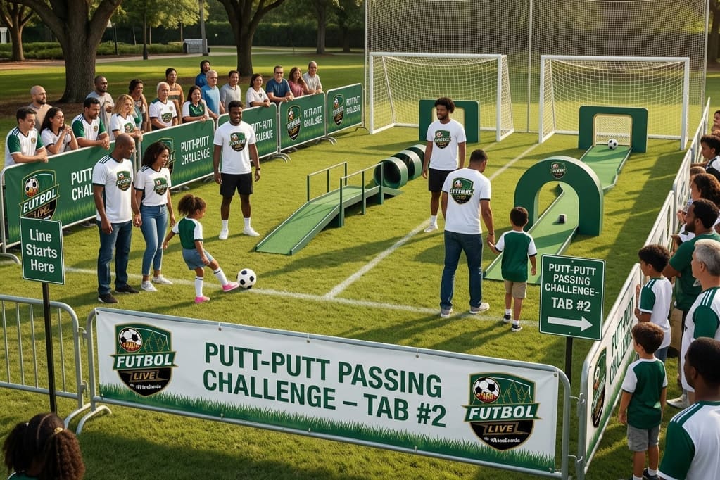 There will be 10 skills stations at Town Green Park during the two-day soccer event. (Photo courtesy of Fútbol Live)