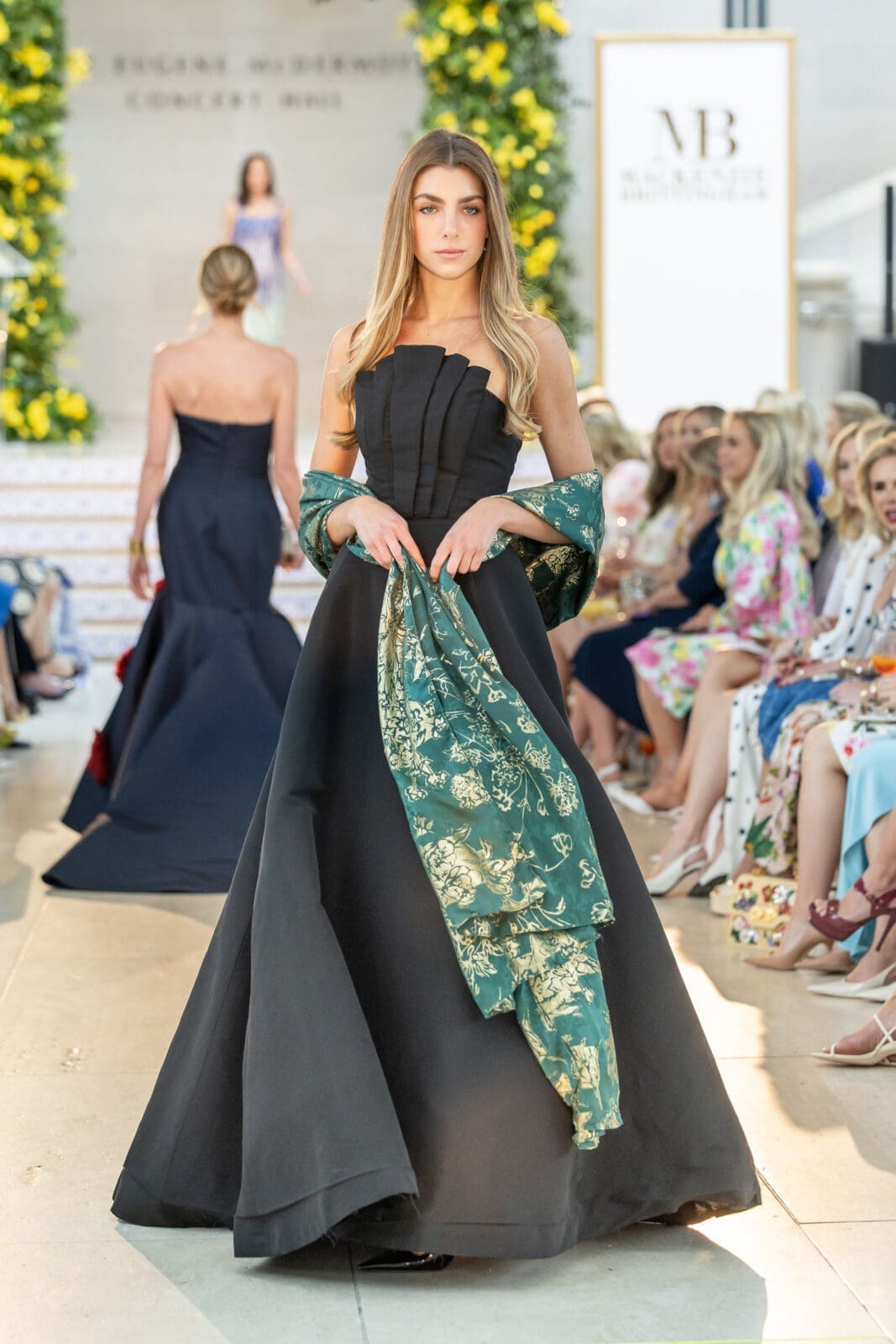 An evening gown by Mackenzie Brittingham (Photos by Thomas Garza, David Truong, and Rob Wythe/Wythe Portrait Studio) 