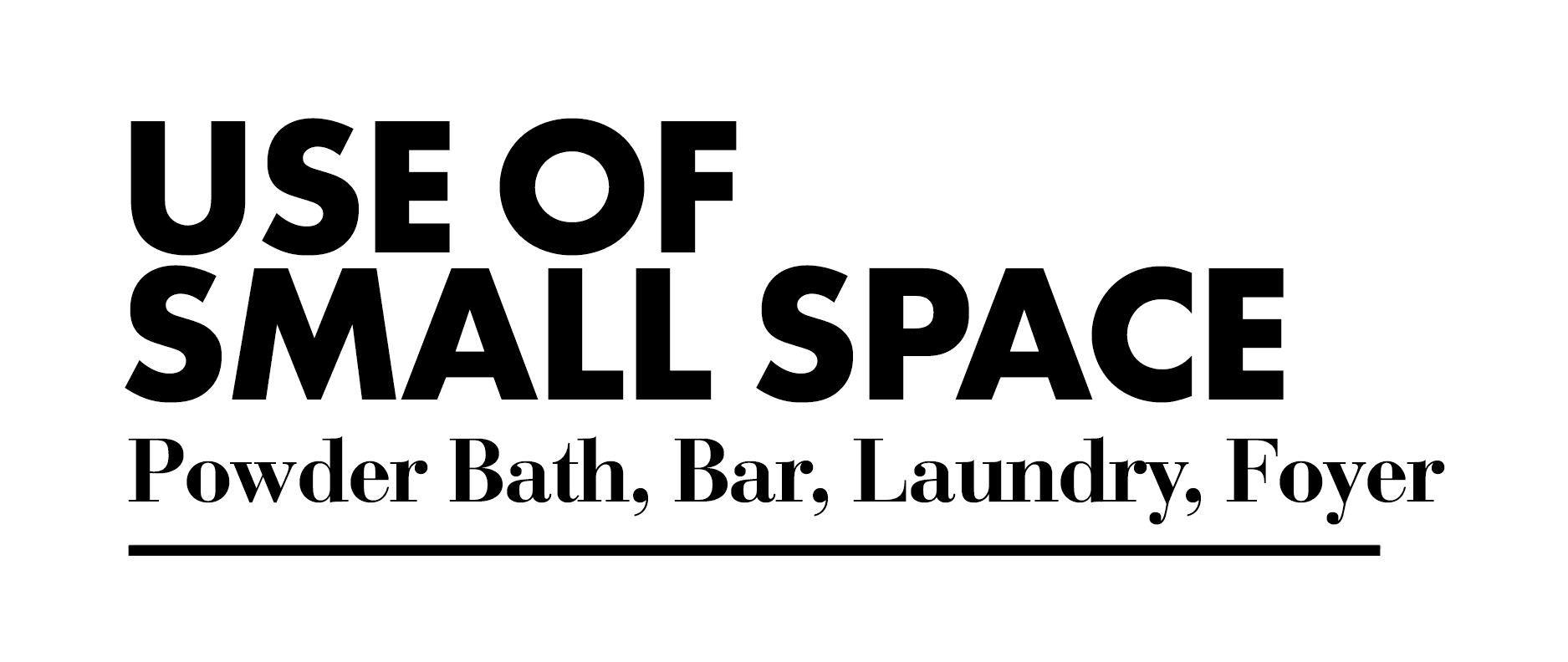 Use of small space – graphic