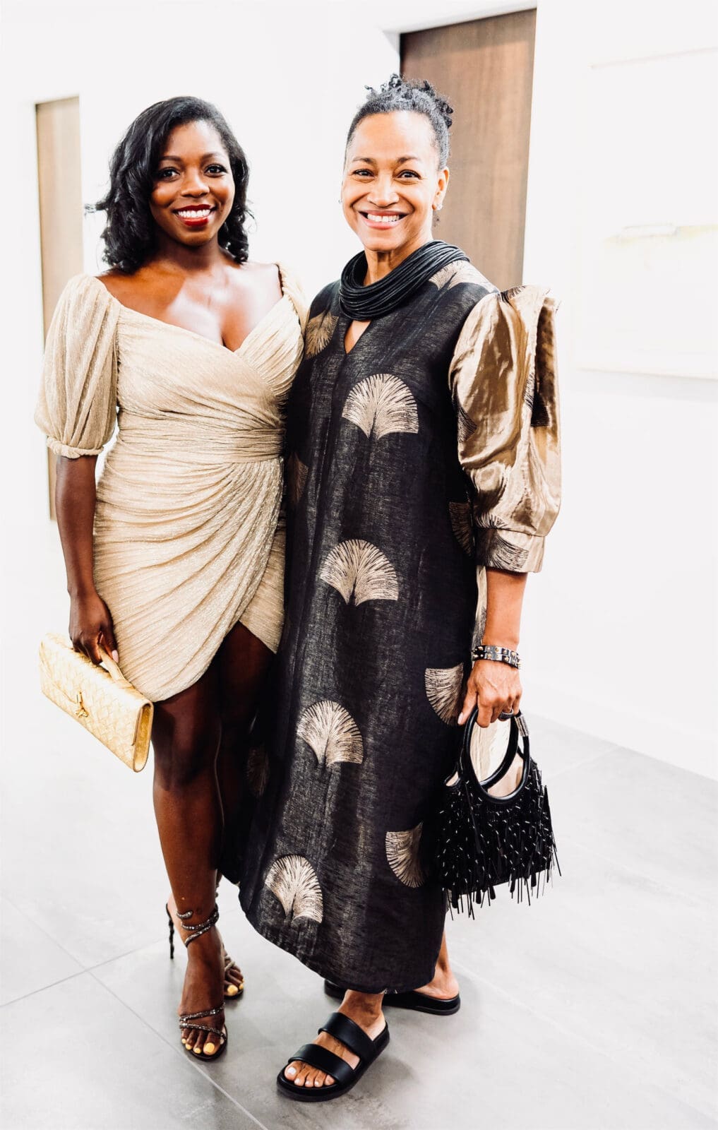 Zoe Cadore, Anita Smith at the Houston Arts Alliance Gilded & Golden Kickoff (Photo by Hung L. Truong)
