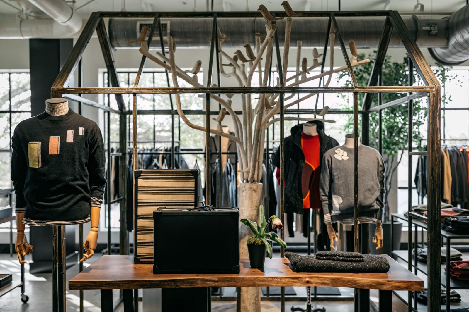 Tucked away on the second floor of Highland Park Village above Chanel, you’ll find a curated collection of designers from founder Brian Bolke called The Conservatory. (Photo by BECKLEY)
