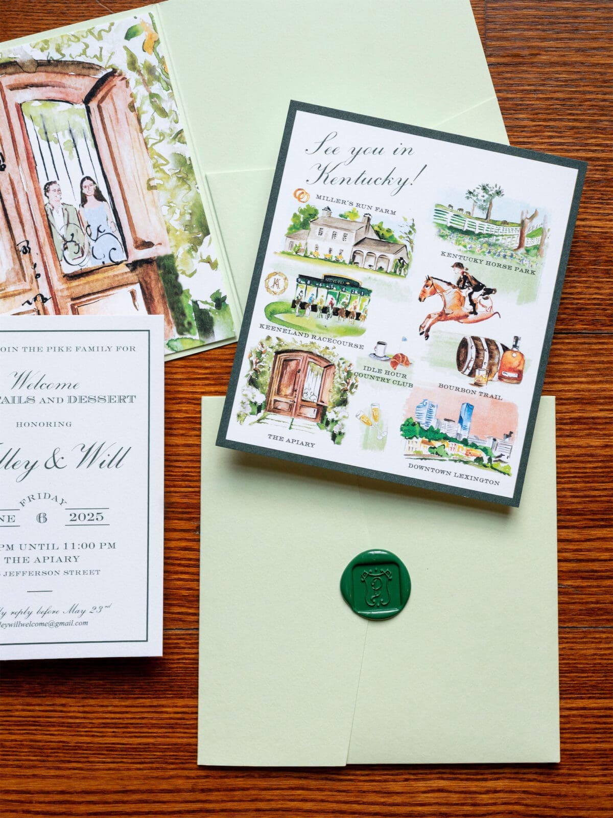 Invitations and Save the Dates for the Hodges + Pike wedding (Photo by The Browns)