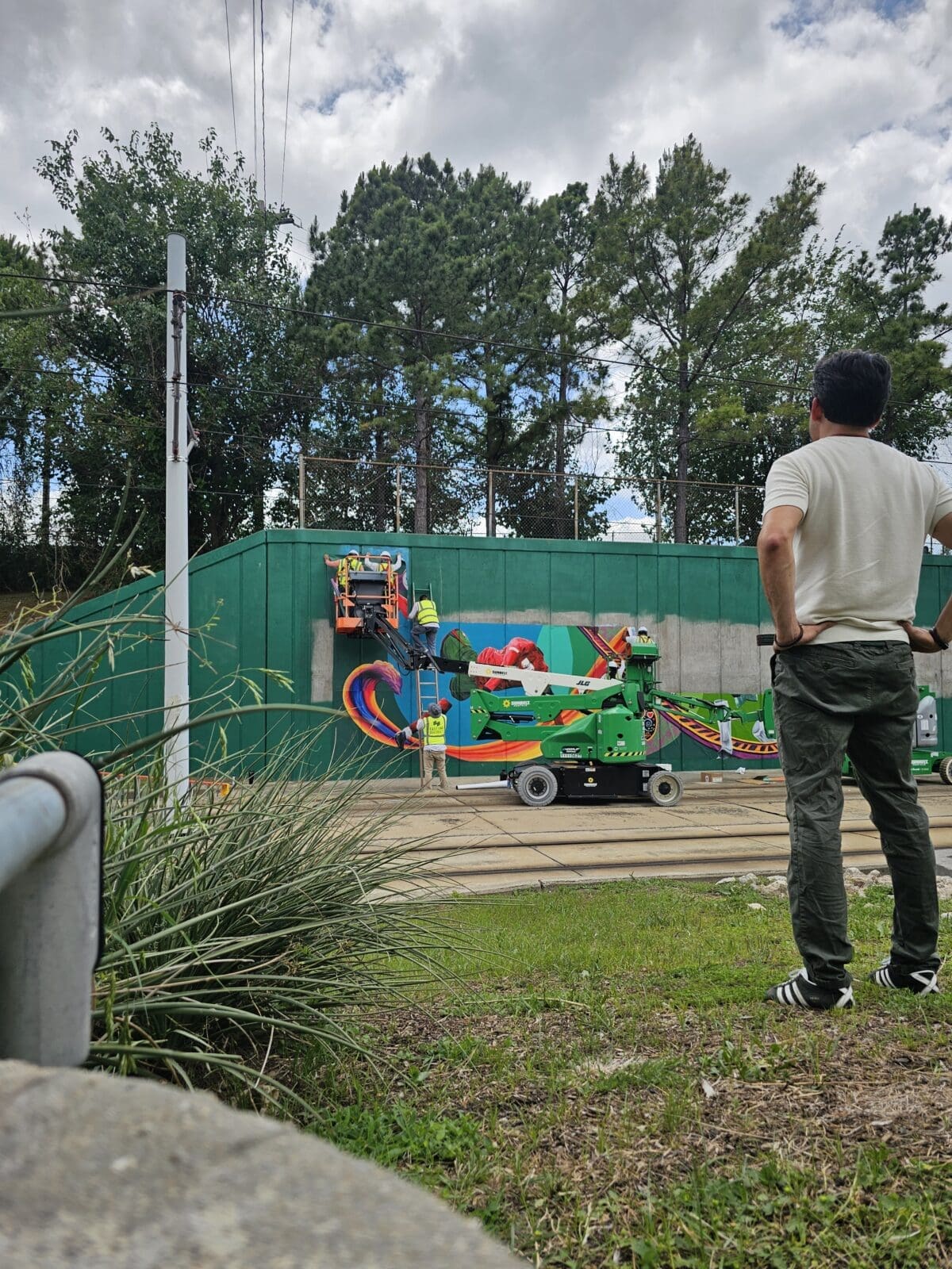 Artist Betirri's East End Gateway Mural, 2026, is inspired by Houston's East End and FIFA World Cup 2026. (Courtesy Betirri Studio)