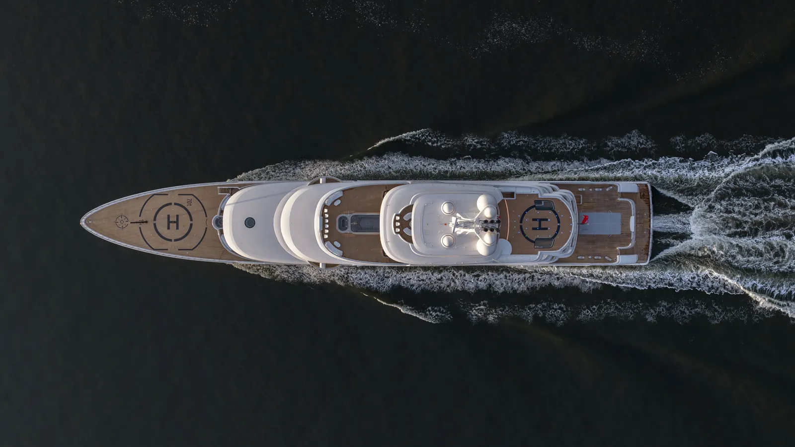This aerial view of Ambassador Tilman Fertitta's Boardwalk clearly displays the two heli-pads. (Photo by Ruben Griffioen)