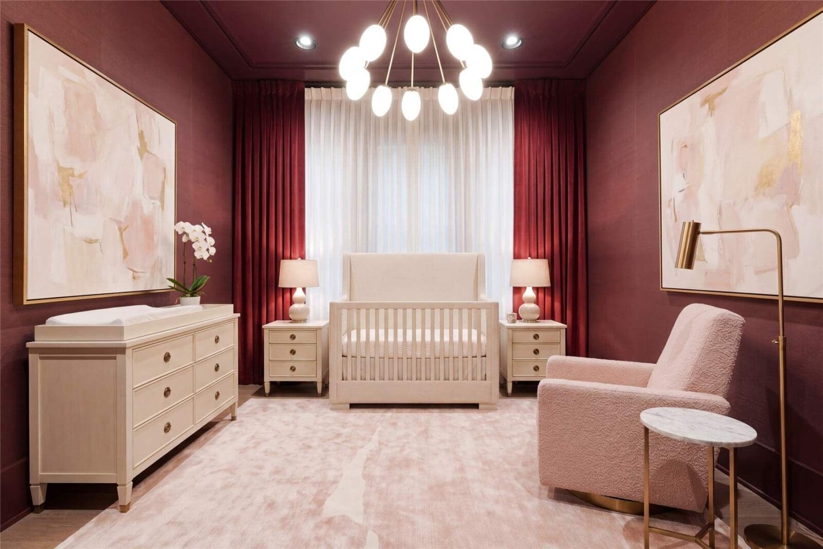 This room within the townhouse has been virtually staged as a baby's room to emphasize the flexibility.   (Photo by Aria Media)