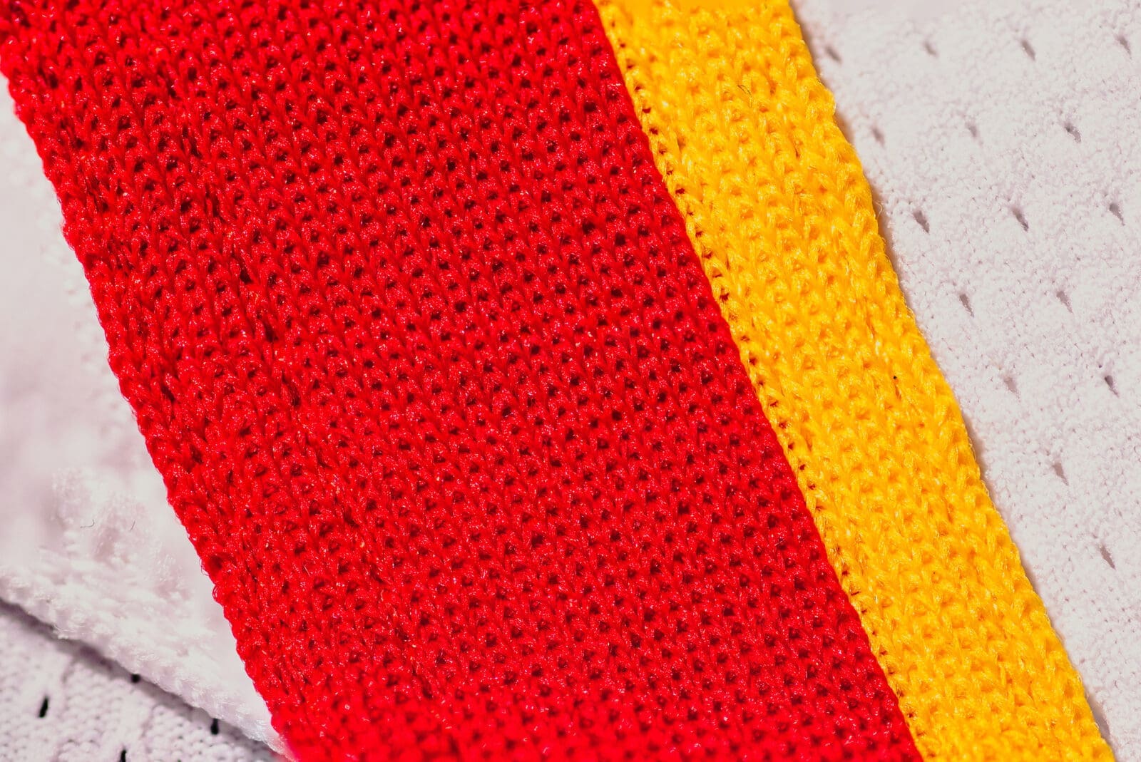 The stitching on the Houston Rockets' new uniforms show the detail that went into these new looks.