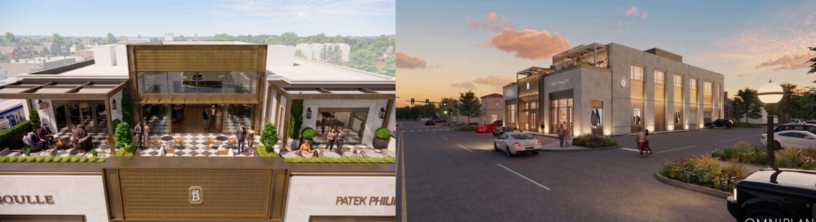 A rendering of store the transformation showing the two-story Patek Philippe boutique