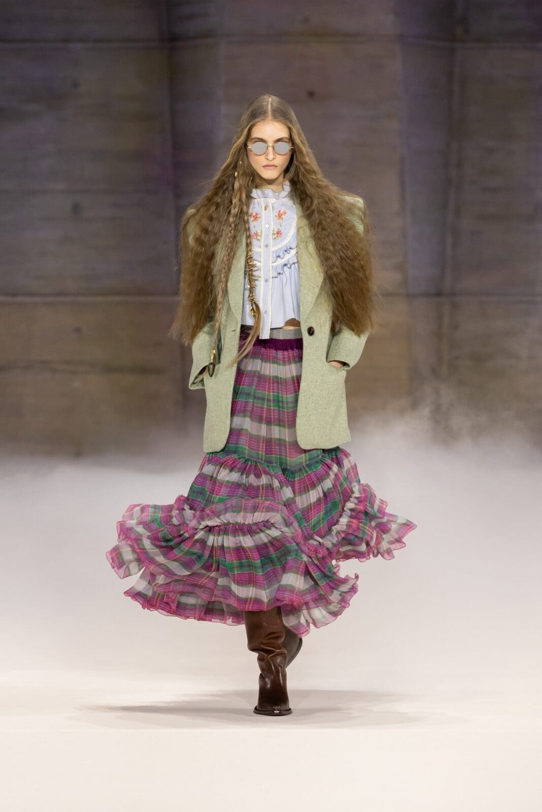 A whimsical look from the Chloé 2026 Fall/Winter collection  (Photo by  Courtesy of Chloé)