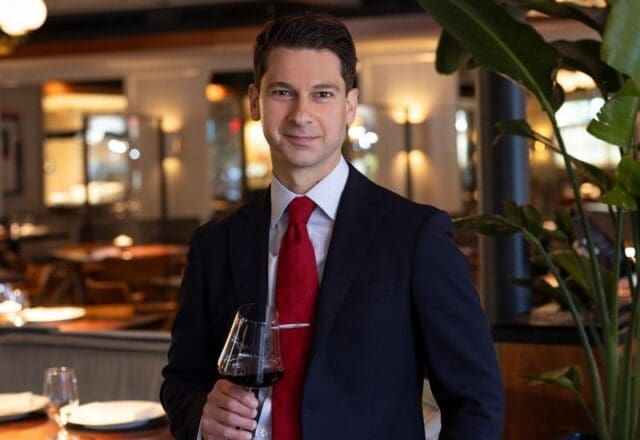 Evan White, Bludorn Hospitality Group's wine director, began his wine career at Babbo. (Photo by Julie Soefer)