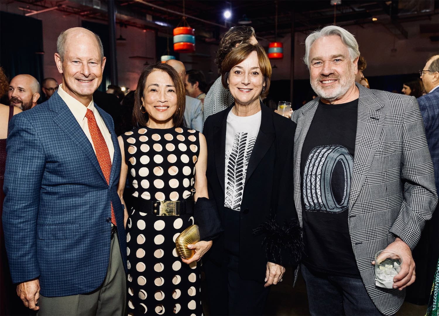 Eddie & Chinhui Allen, chairs Leigh & Reggie Smith at Glasstire 25th Anniversary Party & Auction (Photo by Jenny Antill Clifton)
