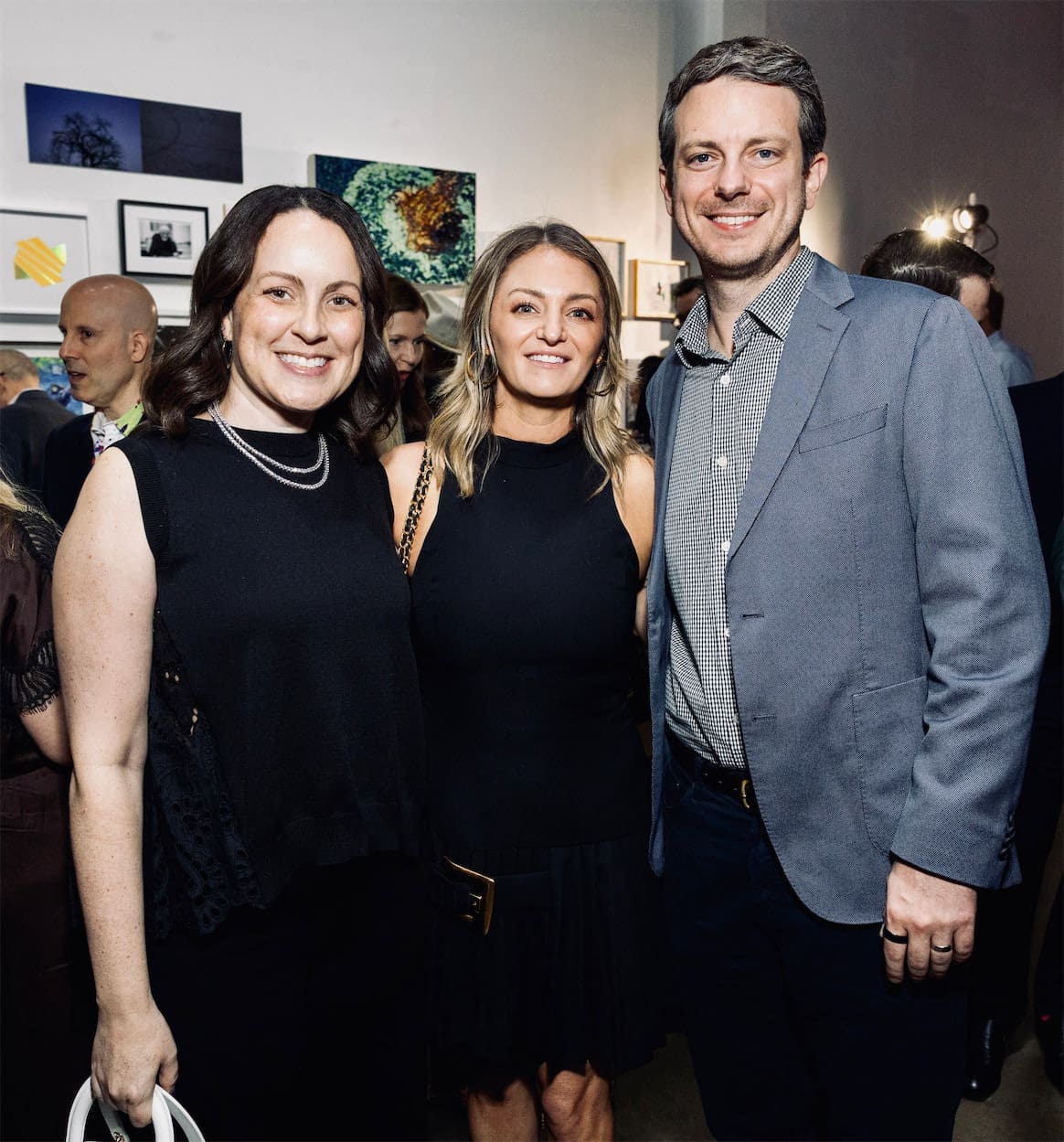 Amy Stewart, Erin & Kyle Cummings at Glasstire 25th Anniversary Party & Auction (Photo by Jenny Antill Clifton)
