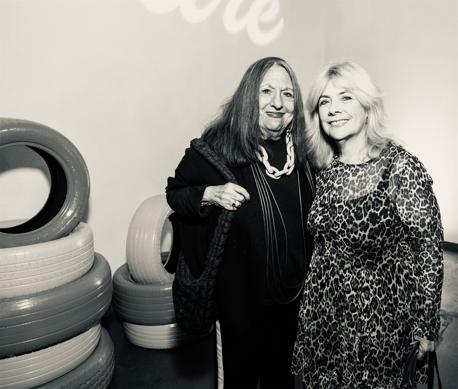 Barbara Davis, Meg Poissant at Glasstire 25th Anniversary Party & Auction (Photo by Jenny Antill Clifton)