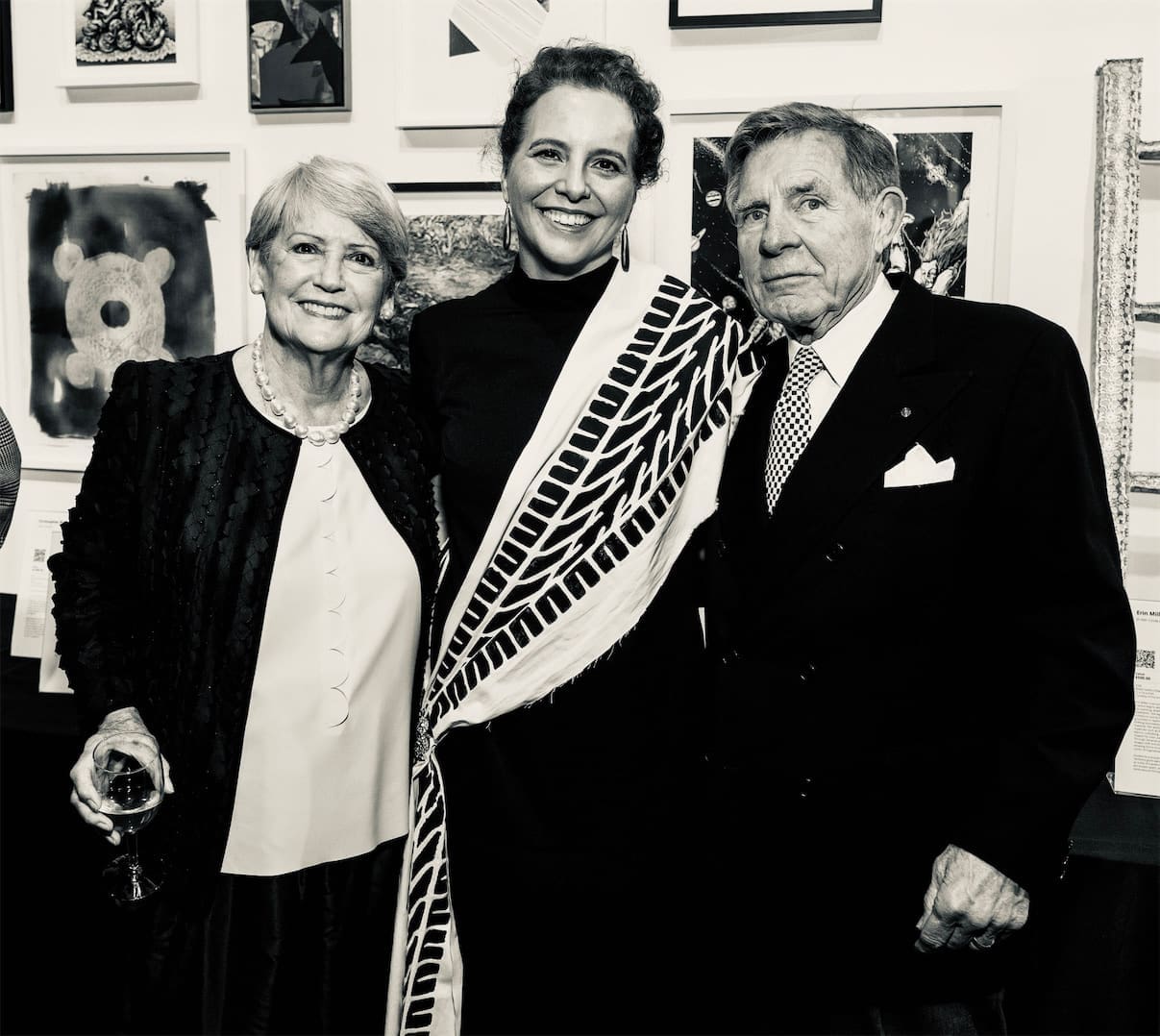 Cece Fowler, honoree Rainey Knudson, Mack Fowler at Glasstire 25th Anniversary Party & Auction (Photo by Jenny Antill Clifton)