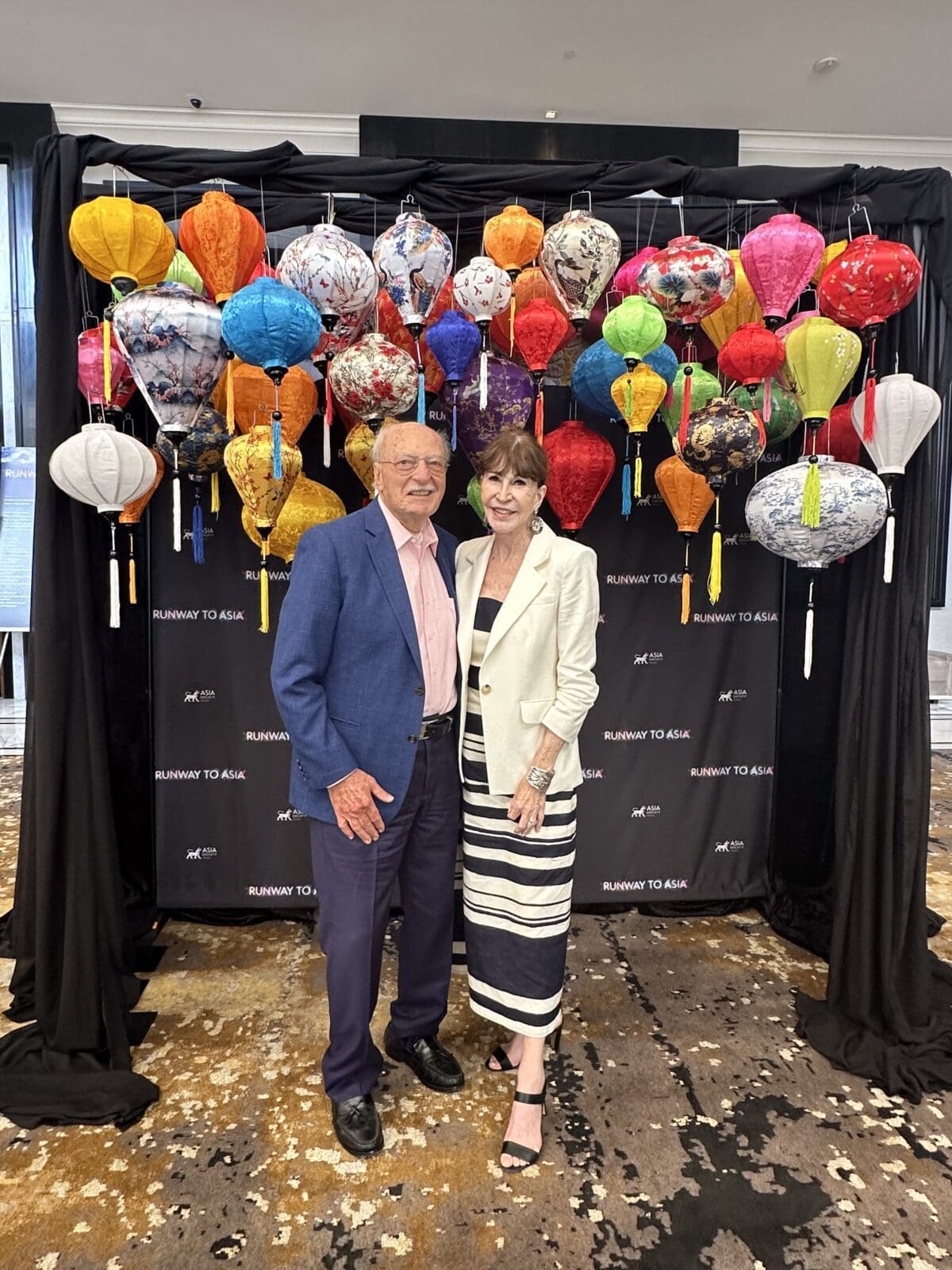 Shafik Rifaat & Shelby Hodge at Asia Society Texas' annual 'Runway to Asia' luncheon (Courtesy photo)