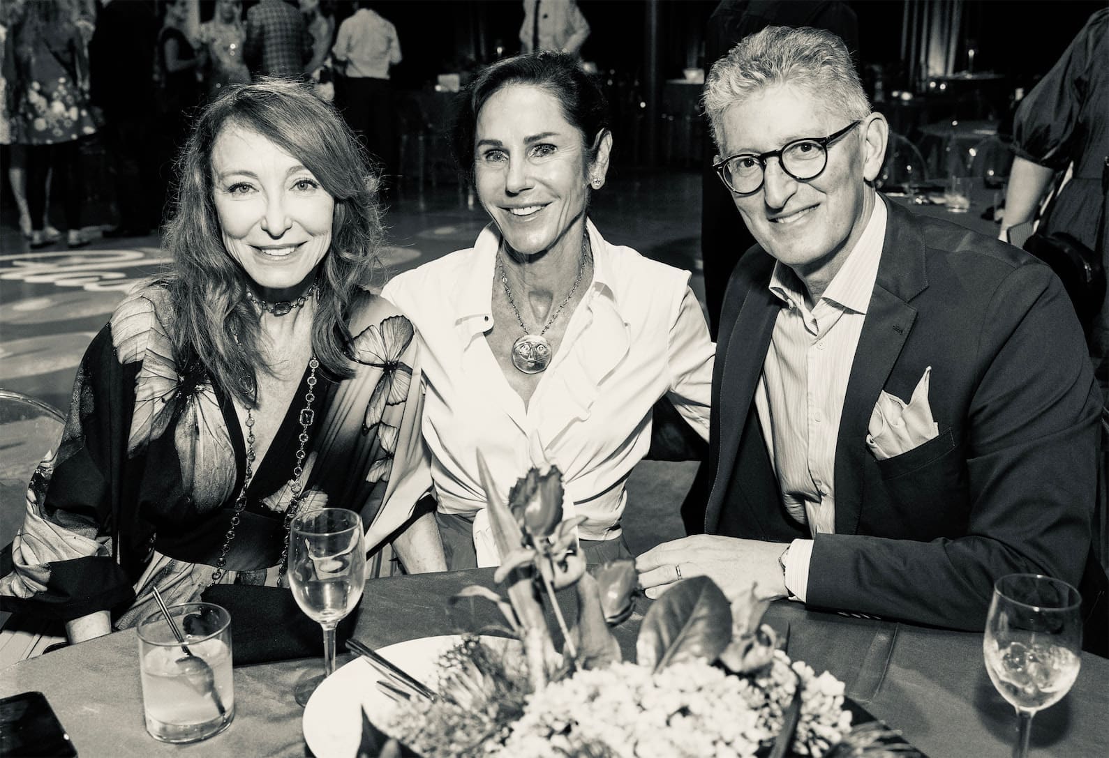 Martha Finger, Heidi & David Gerger at Glasstire 25th Anniversary Party & Auction  (Photo by Jenny Antill Clifton)