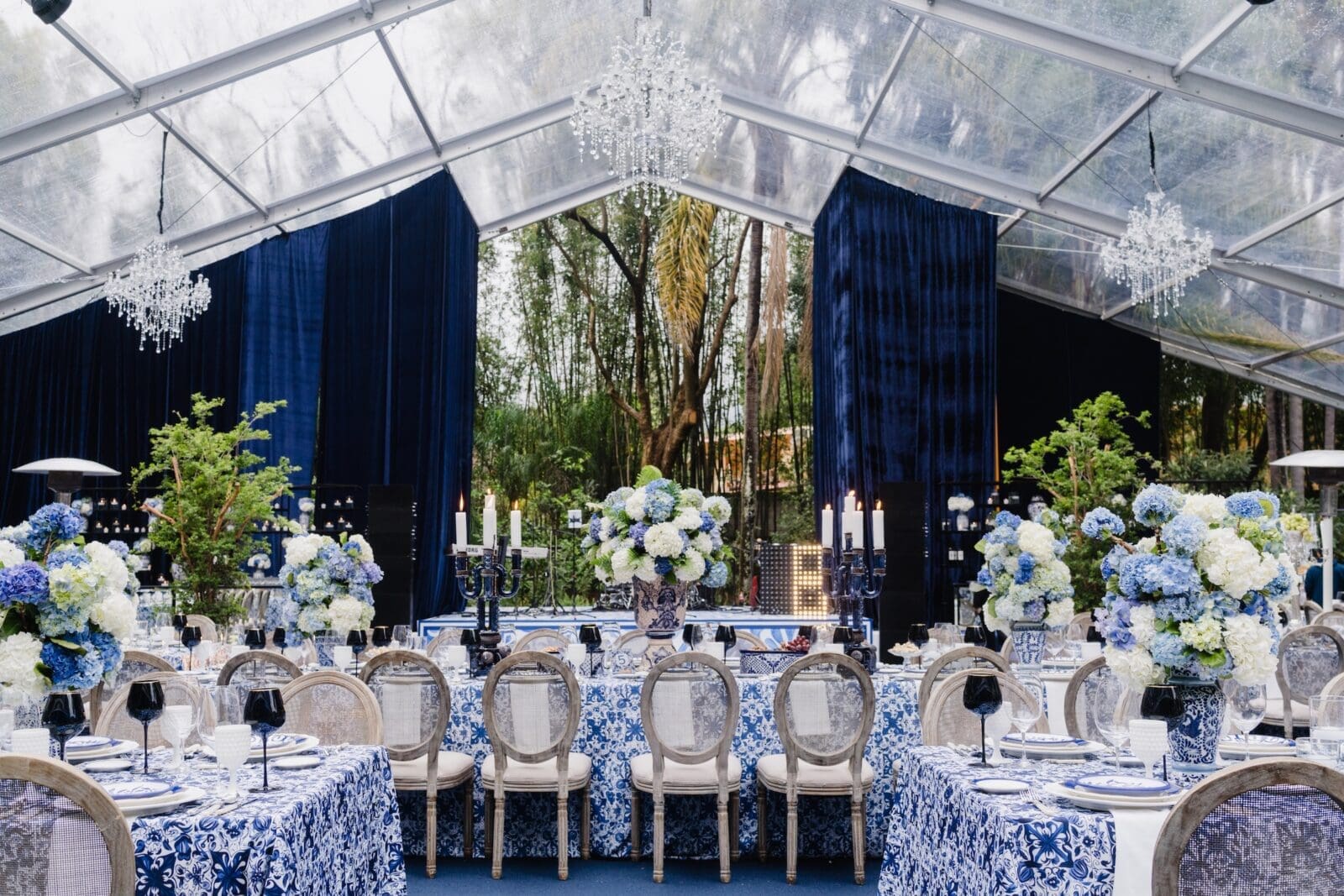 For the wedding of Henry Richardson and Monsour Tagdisi at their Feronia estate a party tent was erected for dinner for 275. (Photo courtesy of Feronia)