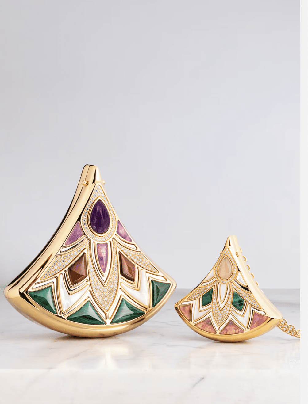 Diva's Dream from the Bulgari Icons Minaudière Collection is inspired by Roman mosaics