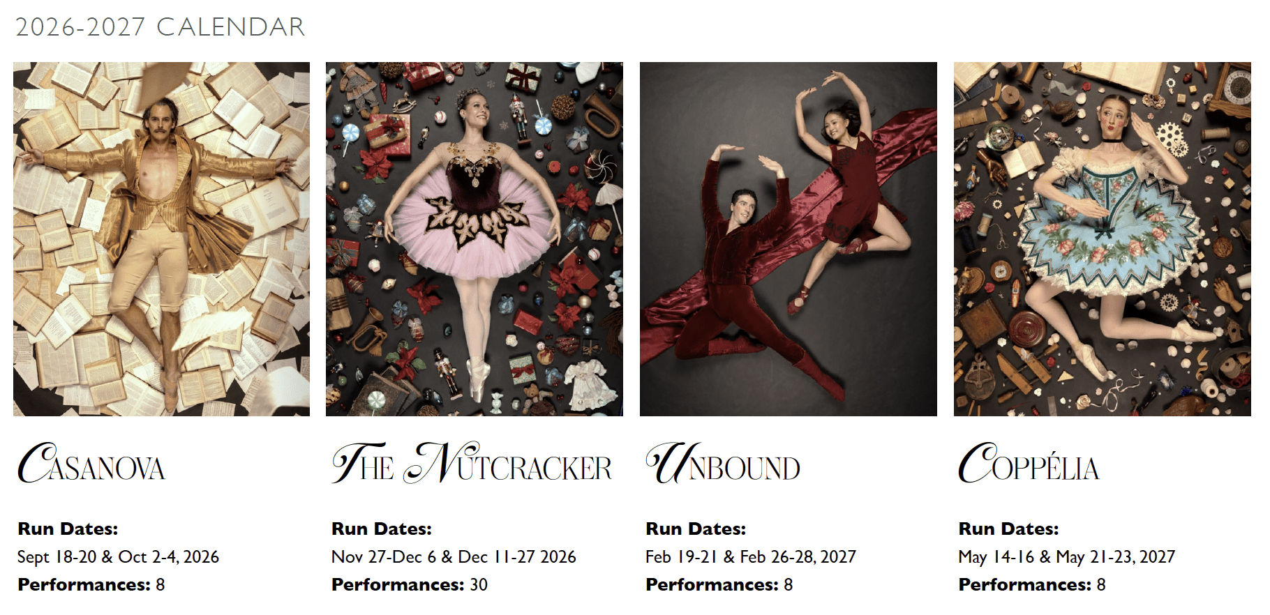 TEXAS BALLET THEATER 2026 - 2027 SEASON