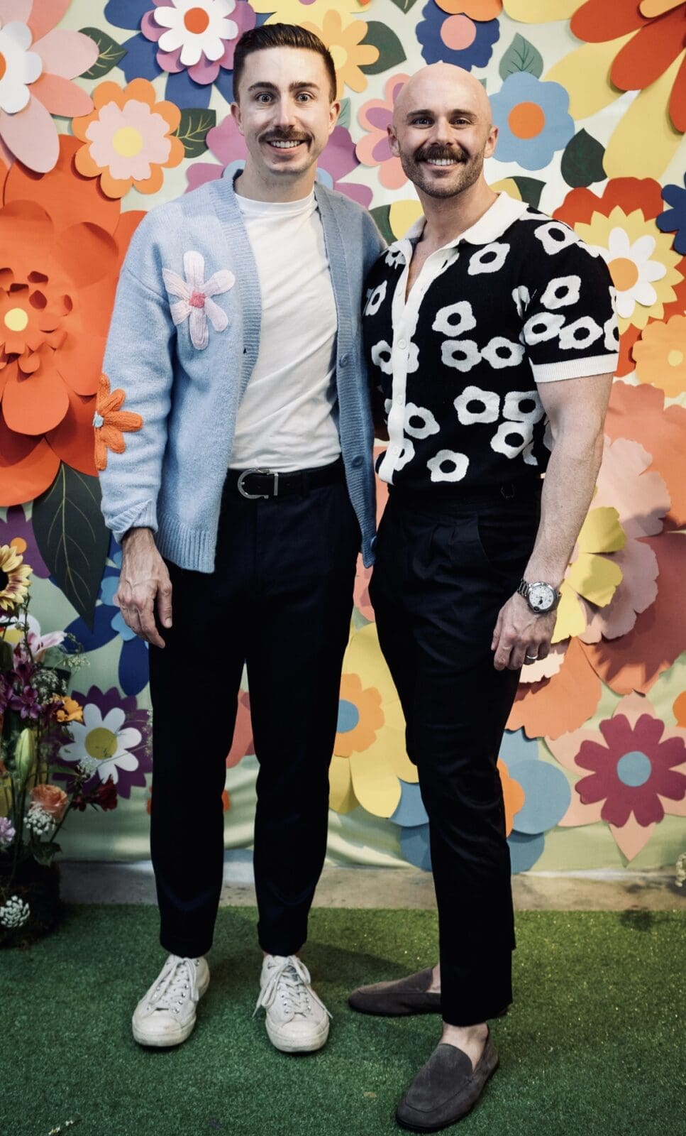 Co-chair Tyler Hough & Jake Riley at Art League Houston 2026 Montrose Art Party (Photo Laura Burlton)