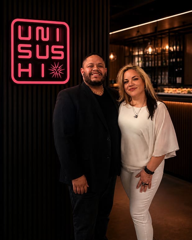 Uni Sushi owners Angel Barragan and Rosie Izaguirre are reopening their beloved restaurant in The Woodlands. (Courtesy Howard Hughes)