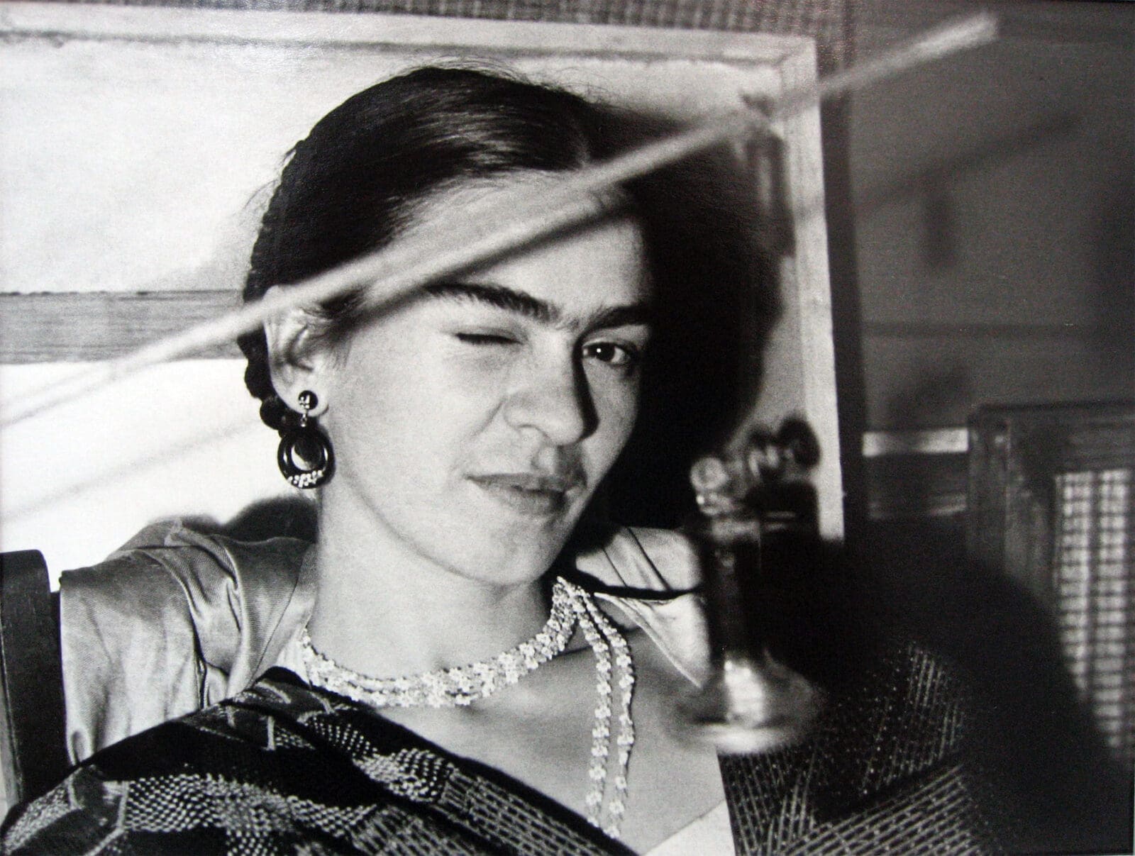 Lucienne Bloch, "Frida Winking," 1933, at PDNB Gallery (Courtesy PDNB Gallery, Denton, TX and the Lucienne Bloch Estate)