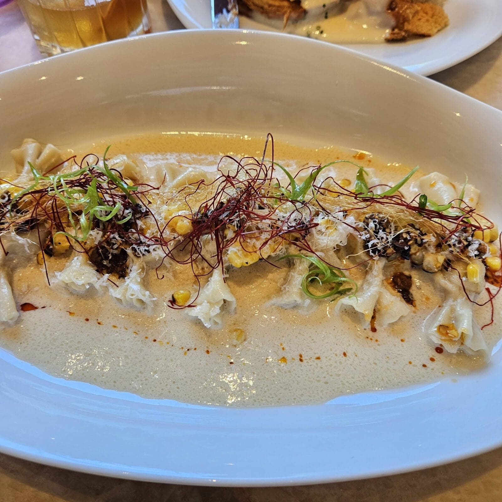 Executive Chef Manny Gutierrez's experimental roasted elote-inspired dish reflects his ongoing efforts to introduce new flavors to Café Mirador's Fort Worth menu. (Courtesy)