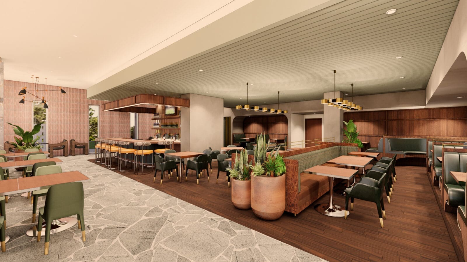The Vandy is Caravan Court's signature restaurant. (Courtesy rendering)